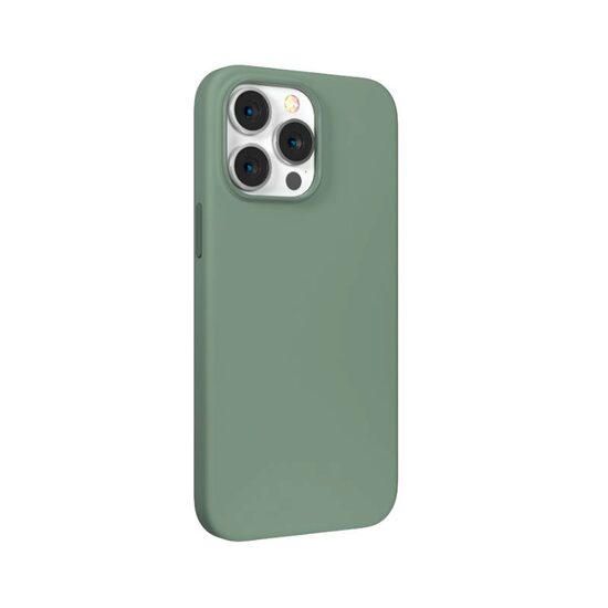 iPhone 14 Pro Case Devia Silicon Nature Series Light Green