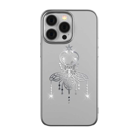 Case with Swarovski Crystals iPhone 14 Pro Max Devia Summer Series Protective Silver