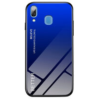 Husa Samsung Galaxy A30 Lemontti Glass Case Black Blue