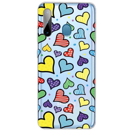 Samsung Galaxy A11 / M11 case Lemontti Painted Hearts