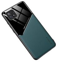 Husa Oppo A72 Lemontti Leather + Organic Glass Green