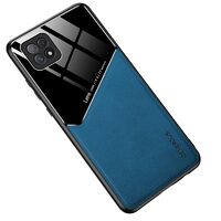 Husa Oppo A72 Lemontti Leather + Organic Glass Royal Blue