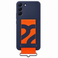 Husa Originala Samsung Galaxy S22 Plus Silicone Cover with Strap Navy