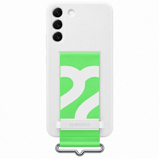 Husa Originala Samsung Galaxy S22 Plus Silicone Cover with Strap White