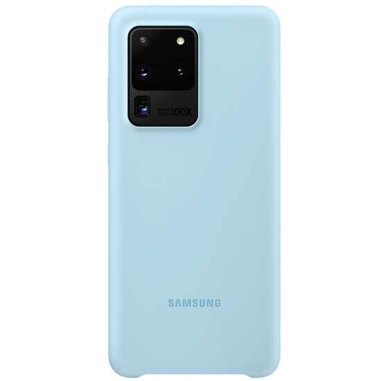 Husa Originala Samsung Galaxy S20 Ultra Silicone Cover Sky Blue