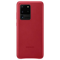 Husa Originala Samsung Galaxy S20 Ultra Leather Cover Red