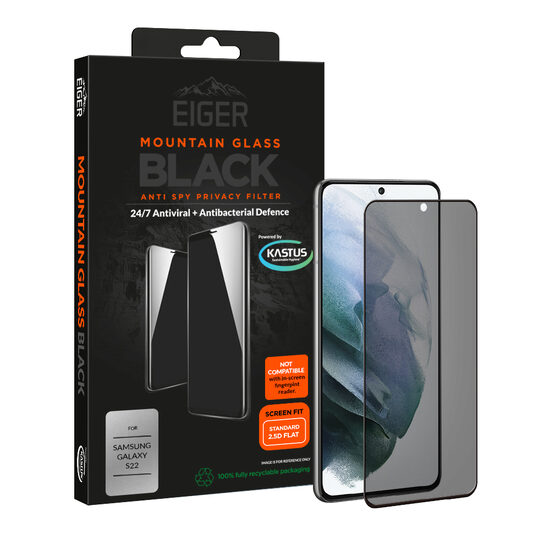 Folie Samsung Galaxy S22 Eiger Glass 3D Privacy Mountain Glass Black