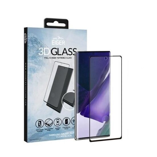 Folie Samsung Galaxy Note 20 Eiger Sticla 3D Edge to Edge Clear Black