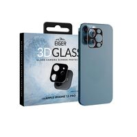 Folie Sticla Camera iPhone 12 Pro Eiger 3D Glass Clear Black