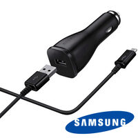 Set Incarcator Auto Samsung Original  USB  2A Fast Charging  cu cablu MicroUSB Negru
