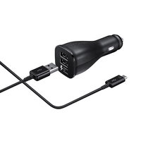 Set Incarcator Original Auto MicroUSB Samsung Dual USB 2A Fast Charging cu cablu detasabil Black