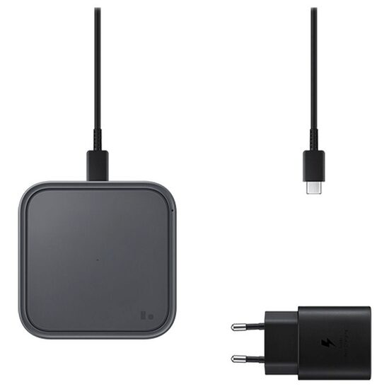 Original Samsung Pad Wireless Charger 15W with fast charging Black (plug charger and cable in