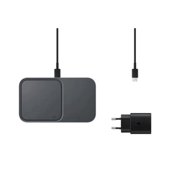 Original Charger Duo Pad Samsung Wireless 15W with fast charging Black (plug charger included)