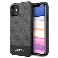 Husa iPhone 11 Guess 4G Stripe Logo Gri