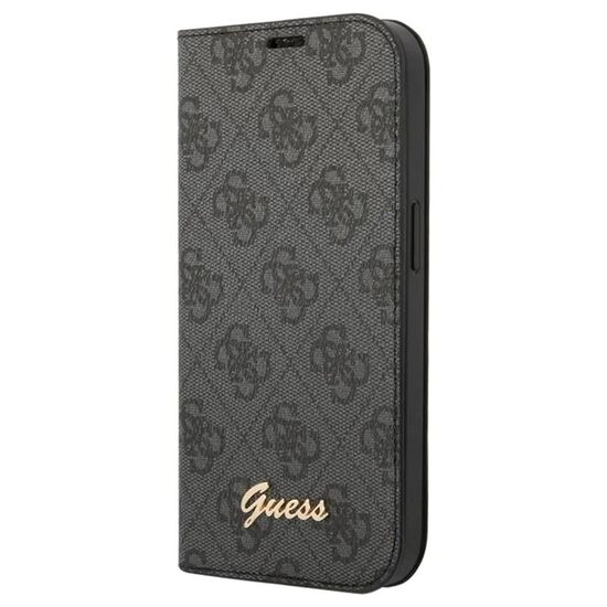 Husa Book iPhone 14 Guess 4G Metal Camera Outline Negru