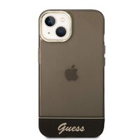 Husa iPhone 14 Guess Camera Outline Translucent Negru