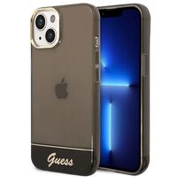 Husa iPhone 14 Plus Guess Camera Outline Translucent Negru