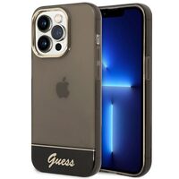 Husa iPhone 14 Pro Guess Camera Outline Translucent Negru