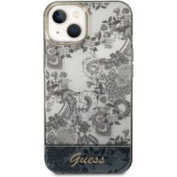 Husa iPhone 14 Plus Guess TPU Toile De Jouy Gri