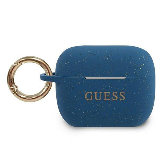 Airpods Pro Case Guess Silicon Glitter Blue