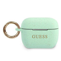 Husa Airpods Pro Guess Silicon Glitter Verde