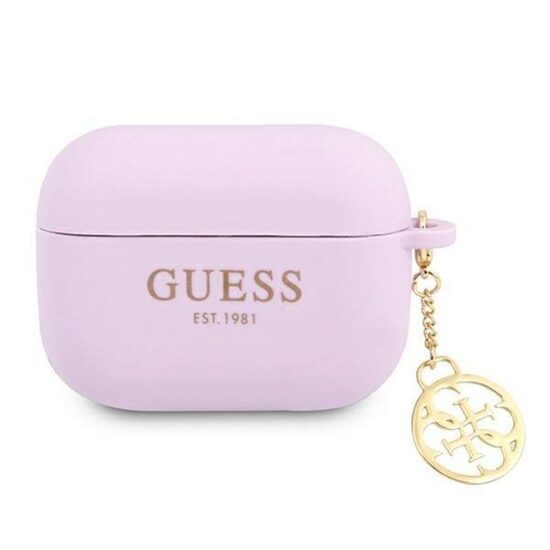 Case Airpods Pro Guess Silicon 4G Charms Purple