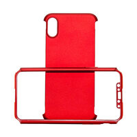 Carcasa iPhone X / XS Just Must Defense 360 Red (3 piese: protectie spate, protectie fata, folie Fle