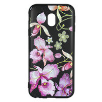 Husa Samsung Galaxy J3 (2017) Just Must Silicon Printed Embroidery Pink Flowers