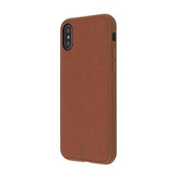 Carcasa iPhone X / XS Just Must Pilot Brown (margini flexibile, placuta metalica integrata)