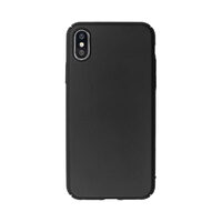 Carcasa iPhone XS / X Just Must Uvo Black (material fin la atingere, slim fit)