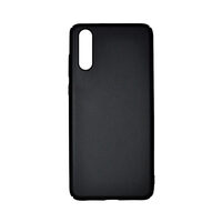 Carcasa Huawei P20 Just Must Uvo Black (material fin la atingere, slim fit)