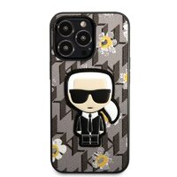 Husa iPhone 13 Pro Karl Lagerfeld Ikonik Flower Gri