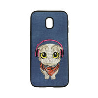 Carcasa Samsung Galaxy J5 (2017) Lemontti Embroidery Blue Puppy