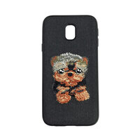 Carcasa Samsung Galaxy J5 (2017) Lemontti Embroidery Black Puppy
