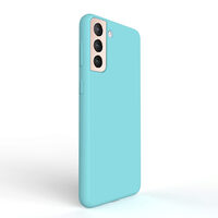 Husa Samsung Galaxy S21 Lemontti Liquid Silicon Tiffany Blue