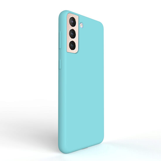 Husa Samsung Galaxy S21 Lemontti Liquid Silicon Tiffany Blue