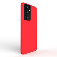 Husa Samsung Galaxy S21 Ultra Lemontti Liquid Silicon Red