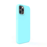 Husa iPhone 12 Pro Max Lemontti Liquid Silicon Tiffany Blue