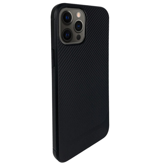 Husa iPhone 12 Pro Max Lemontti Carbon Pro Negru