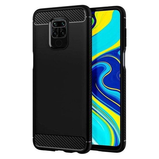 Husa Xiaomi Redmi Note 9 Lemontti Carbon Negru