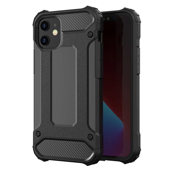 iPhone 12 Pro Max Case Lemontti Hybrid Armor Black