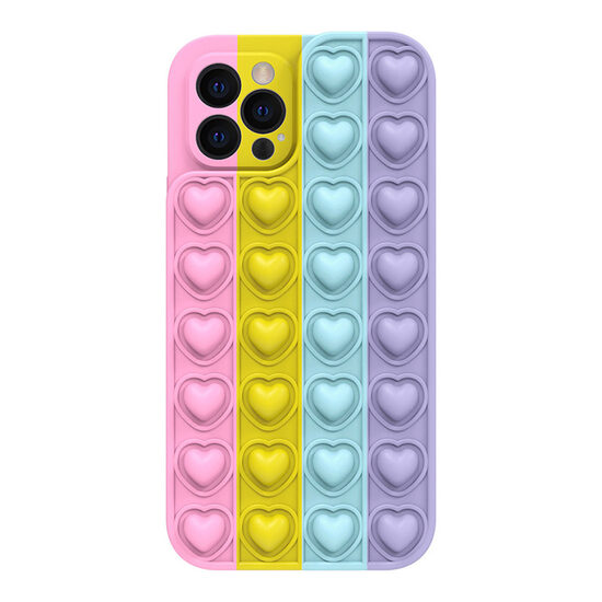 Husa iPhone 12 /12 Pro Lemontti Heart Pop it Multicolor 3