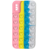 Husa iPhone X / XS Lemontti Heart Pop it Multicolor 2