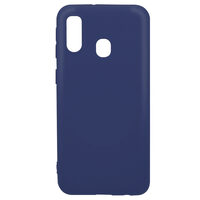 Husa Samsung Galaxy A40 Lemontti Silicon Silky Albastru Inchis