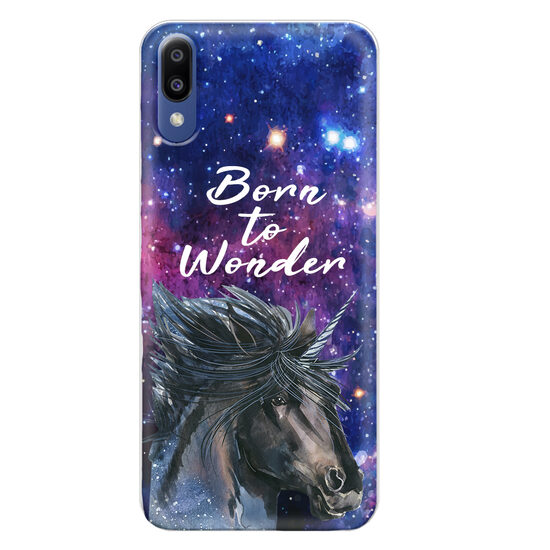 Case Samsung Galaxy M10 Lemontti Silicon Art Born To Wonder