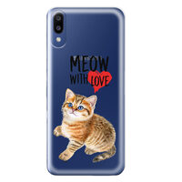 Husa Samsung Galaxy M10 Lemontti Silicon Art Meow With Love