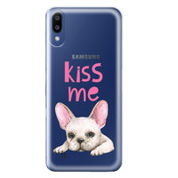 Husa Samsung Galaxy M10 Lemontti Silicon Art Pug Kiss