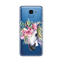 Husa Samsung Galaxy J6 (2018) Lemontti Silicon Art Watercolor Unicorn