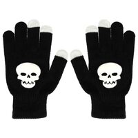 Lemontti Manusi Touchscreen Black with Skull