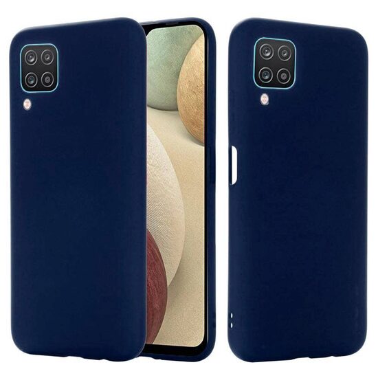 Case Samsung Galaxy A12 Lemontti Silicon Silky Navy
